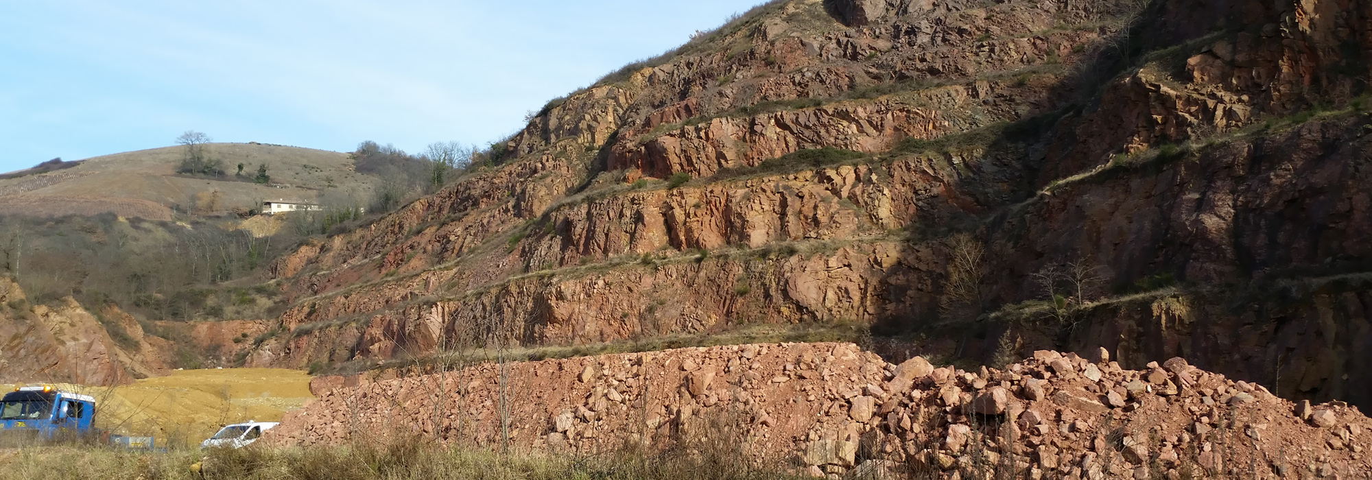 Gorrh Rouge du Beaujolais, carrière à Saint Julien (69)